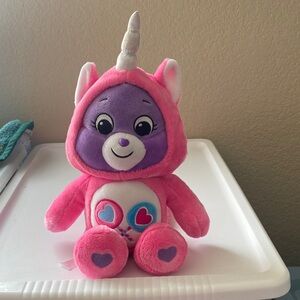 Care Bear Share Bear Plush Unicorn Stuffed Costume Animal Bright Pink Doll